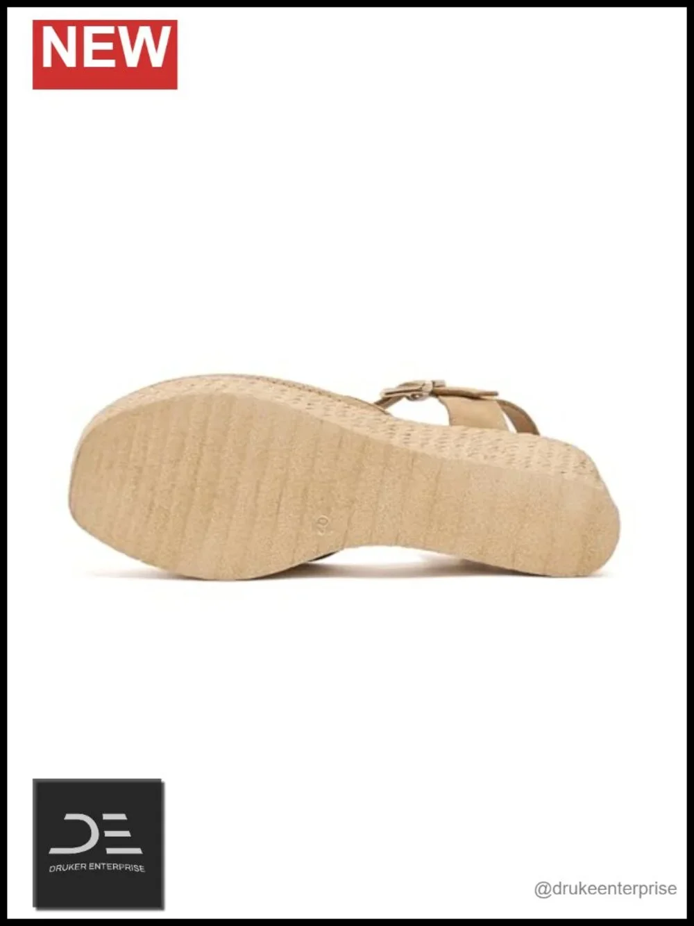 Woven Open Toe Ankle Strap Wedge Heel Sandal